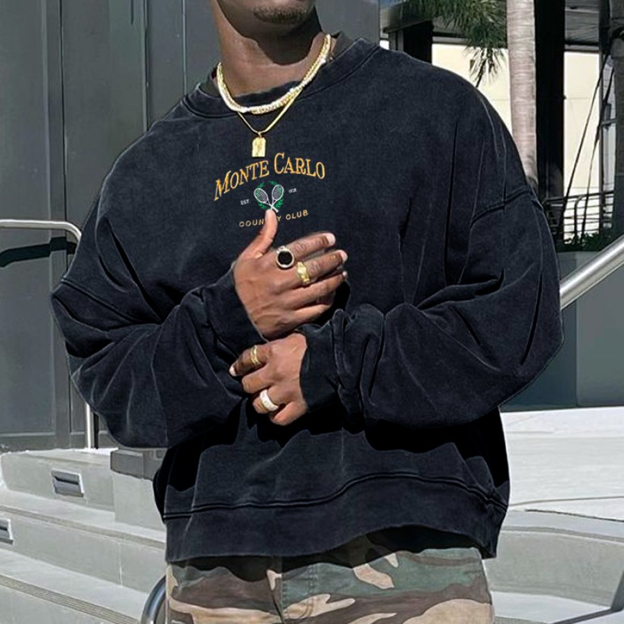 

Monte Carlo Print Vintage Sweatshirt