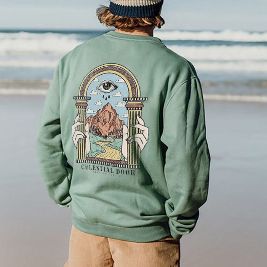 

Men's Celestial Door Print Sweatshirt