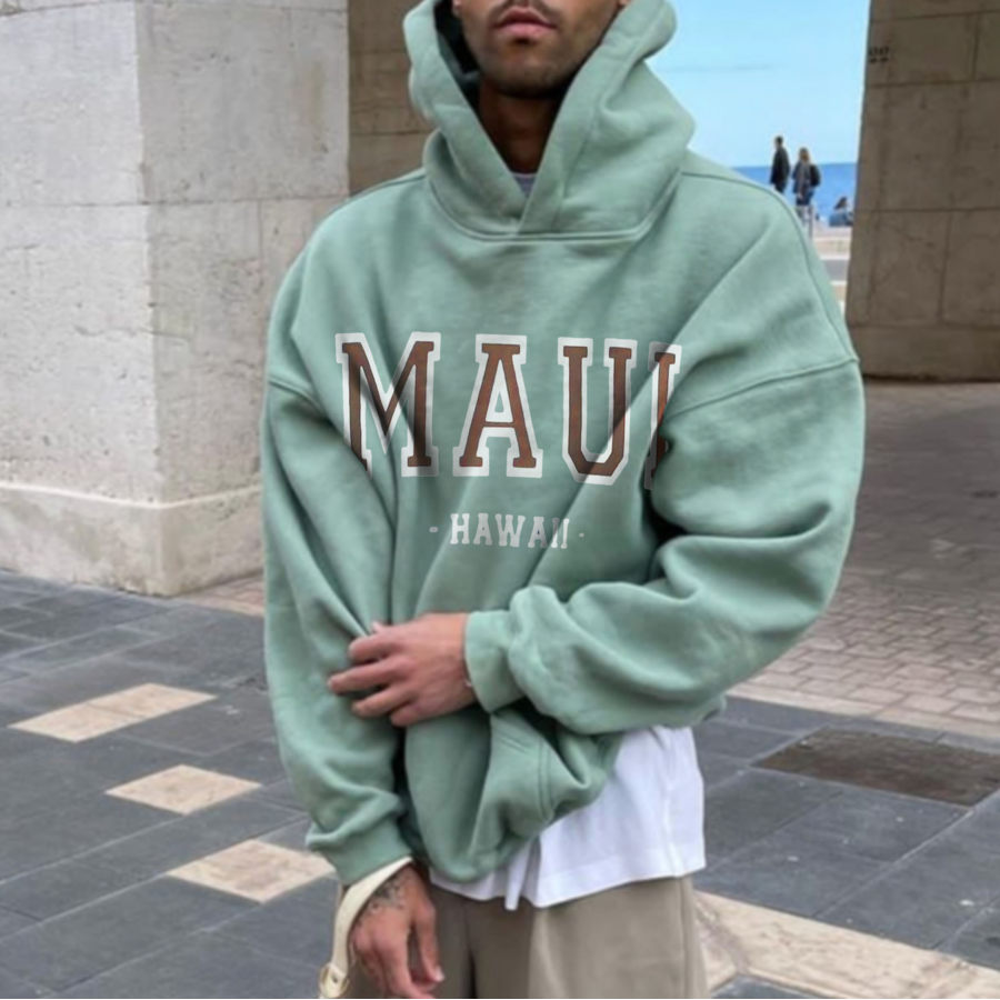 

Vintage Men's Letter Print Casual Hoodie