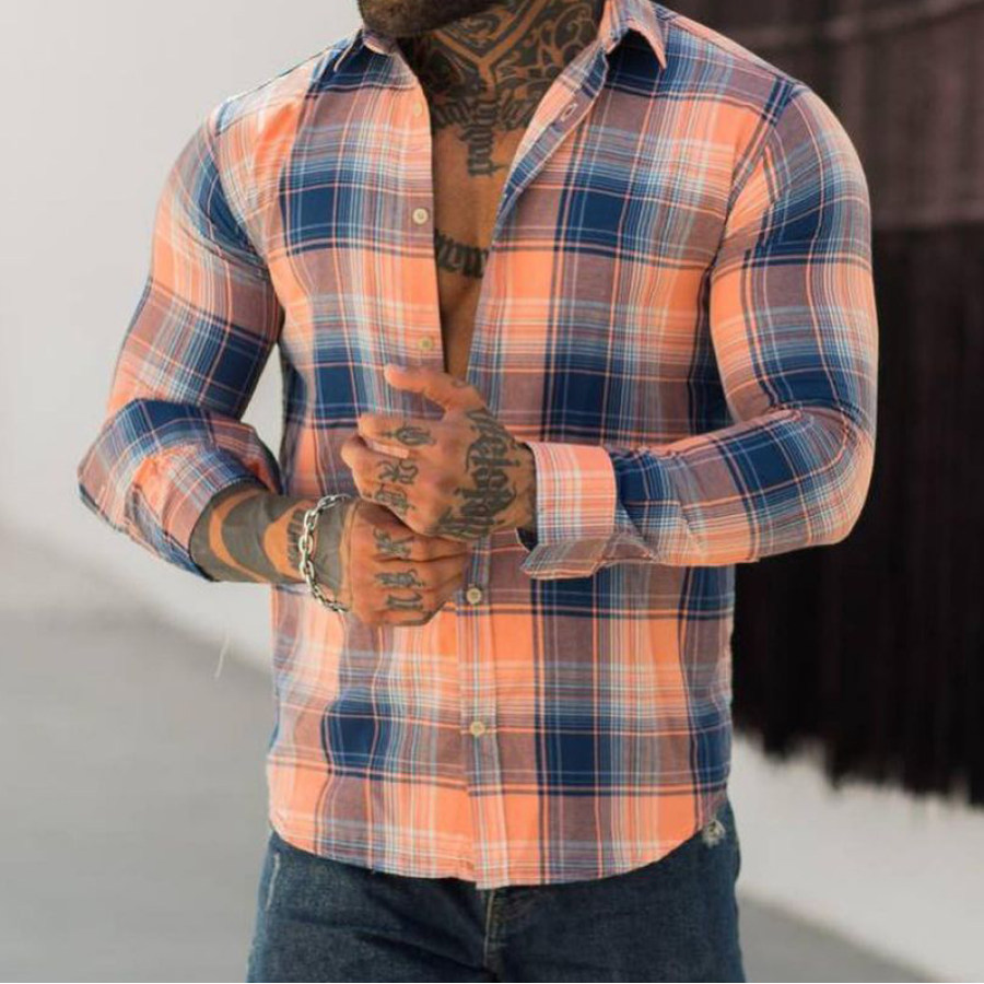 

Check Stripe Long Sleeve Shirt