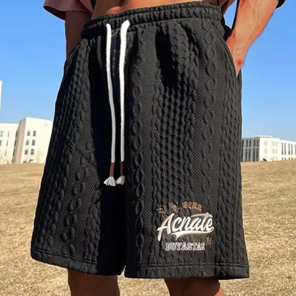 Men's Retro Textured Loose Beach Pants - Kalesafe.com 