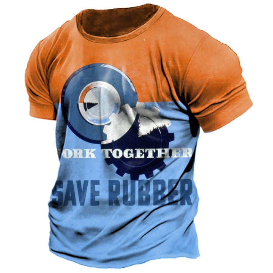 

Men's Repair Save Rubber Print T-shirt