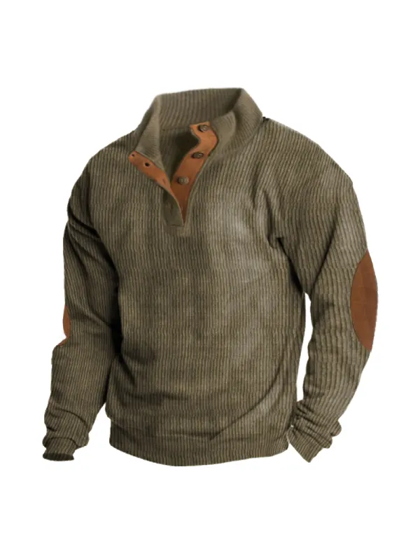 Men's Outdoor Casual Stand Collar Long Sleeve Sweatshirt - Timetomy.com 