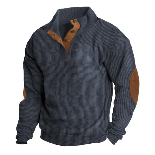 Sweatshirt with Stand-up Collar