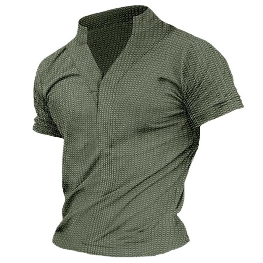 

Men's Outdoor Waffle Collar T-Shirt