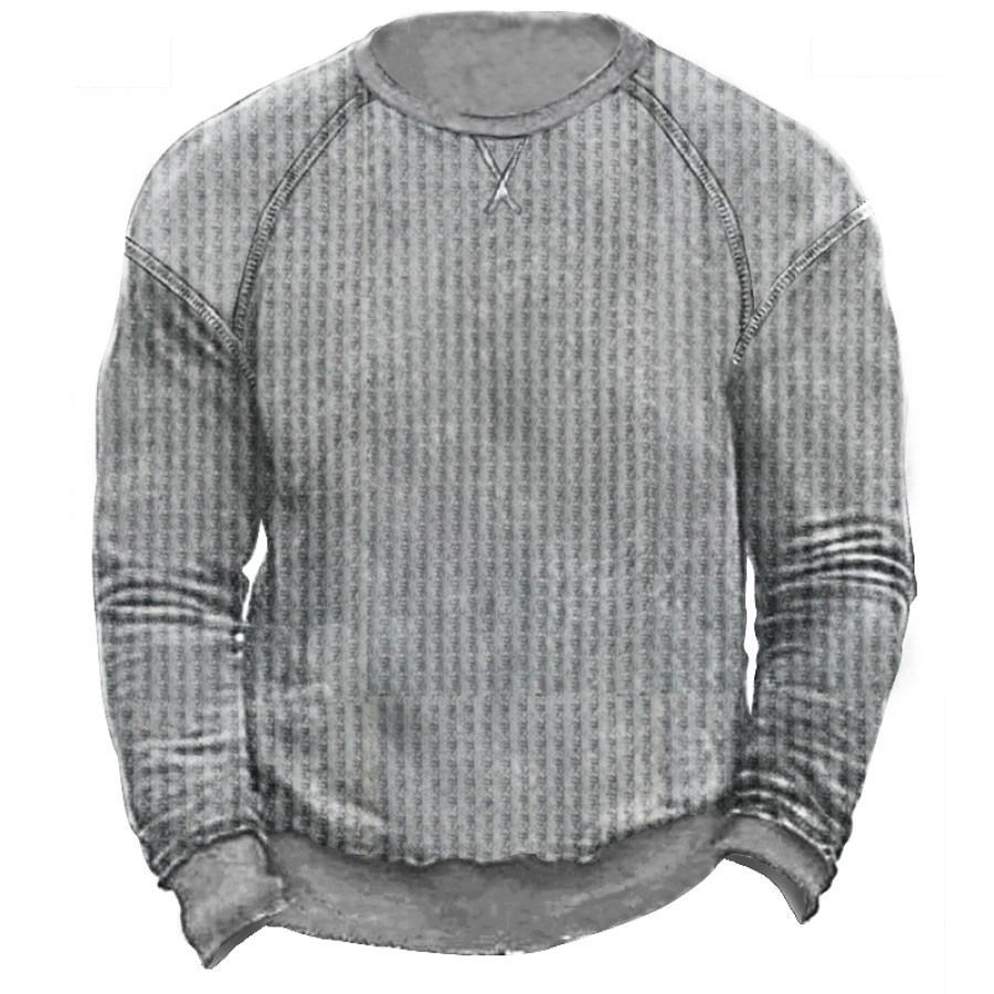 

Men's Waffle Knit Pullover Sweatshirt
