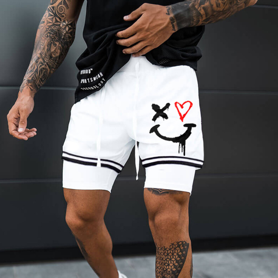 

Men's Smiley Shorts Performance Shorts