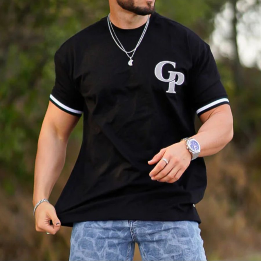 

Men's Outdoor Letter Print Casual T-Shirt