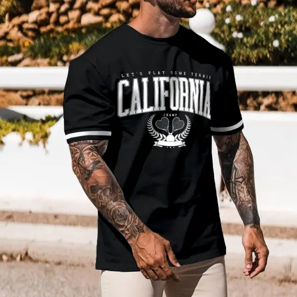 Men's California Casual Athletic Comfort T-Shirt - Chrisitina.com 