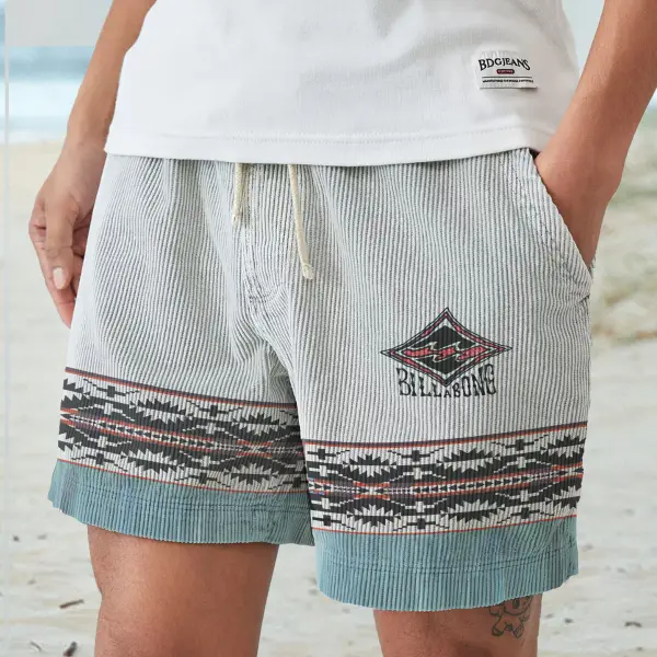 Unisex Vintage Billabong Western Print Surf Shorts - Salolist.com 