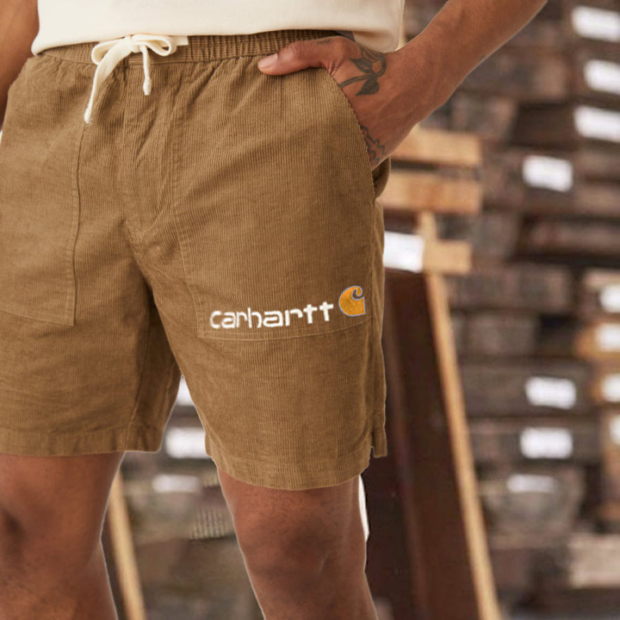 

Men's Surf Shorts Vintage Carhartt Pocket Summer Everyday Simple 5 Inch Shorts Khaki