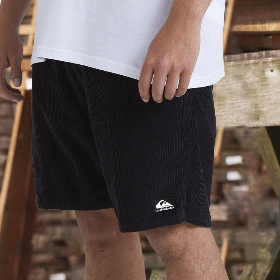 

Herren-Cord-Shorts Strand-Surf-Shorts Täglich Lässig Vielseitig Schwarz