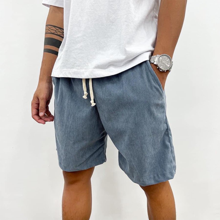 

Vintage Simple Corduroy Board Shorts
