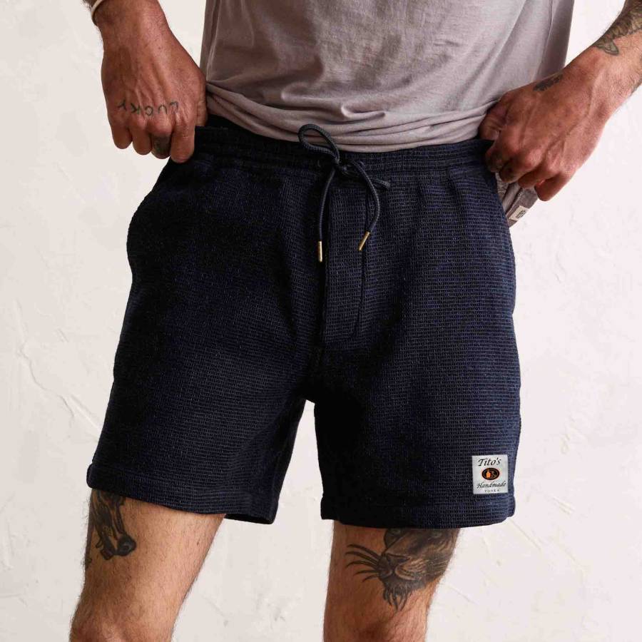 

Men's Surf Shorts Vintage Waffle Tito's Handmade Vodka Hawaiian Beach Summer Daily Walk Shorts Boardshorts