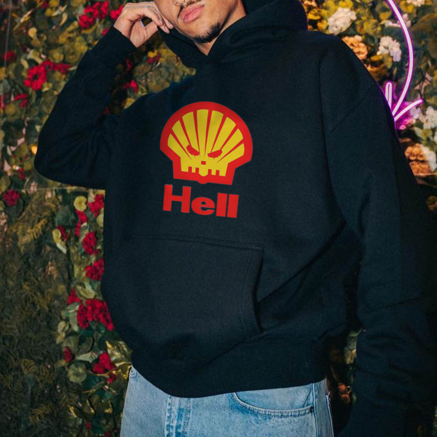 

Men's Oversized Hoodie Funny Hell Graphic Casual Daily Tops
