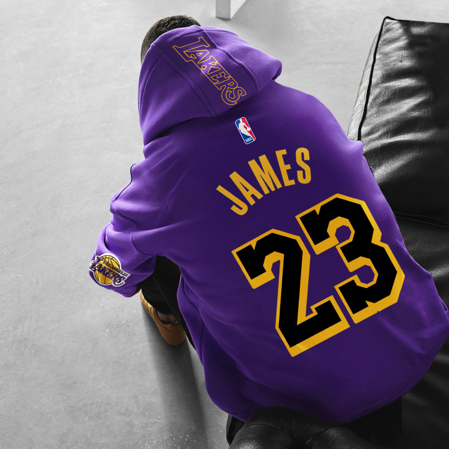 

Sweat-shirt à Capuche Surdimensionné Et Confortable Des Lakers De La NBA