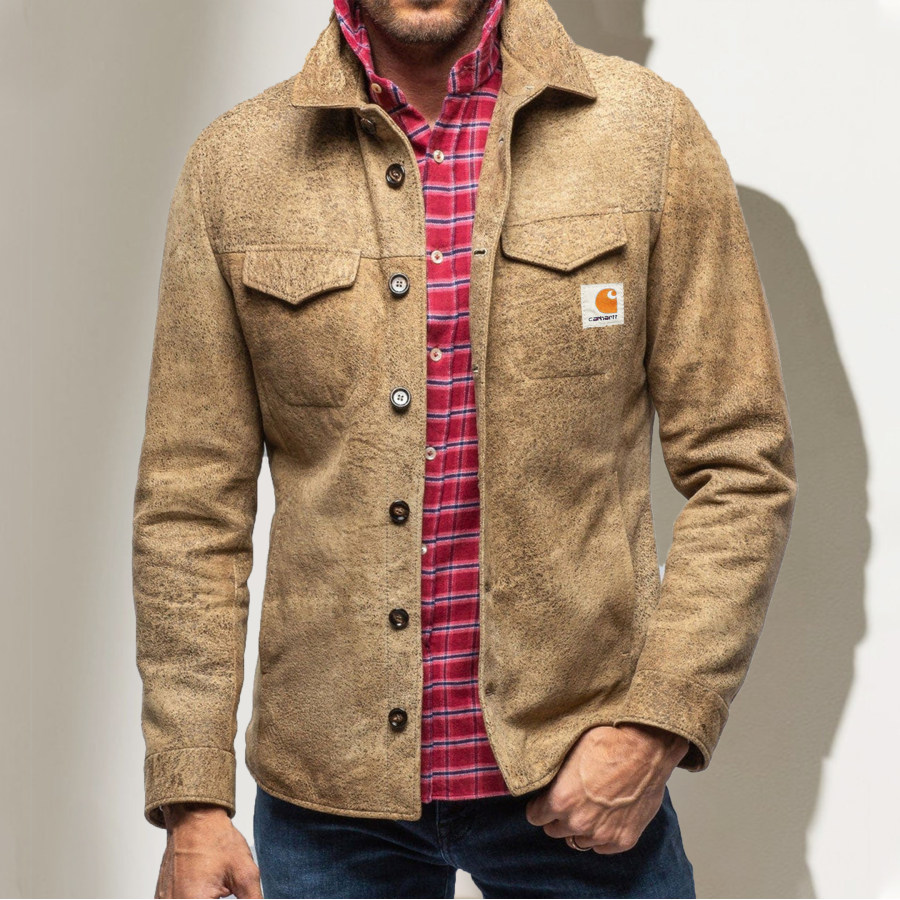 

Chaqueta Tipo Blazer Informal De Ante Vintage Para Hombre