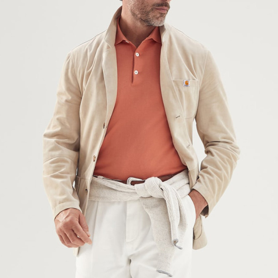 

Giacca Vintage Da Uomo In Pelle Scamosciata