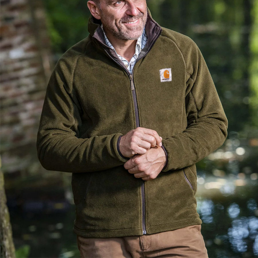 

Chaqueta De Forro Polar Impermeable Con Cremallera Completa Para Hombre Al Aire Libre