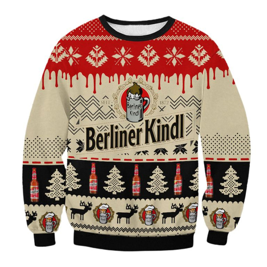 

Pull De Noël Laid Berliner Kindl 3D Unisexe