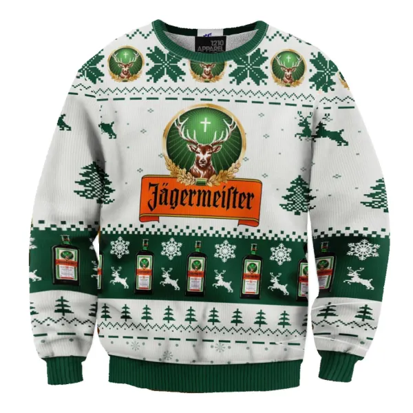 Unisex Jagermeister Negroni Print Fun Christmas Sweatshirt - Cotosen.com