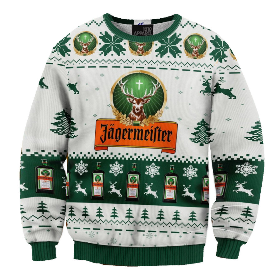 

Unisex Jagermeister Negroni Print Fun Christmas Sweater