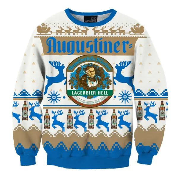 Our Beers Augustiner 3D Print Fun Christmas Sweater - Cotosen.com