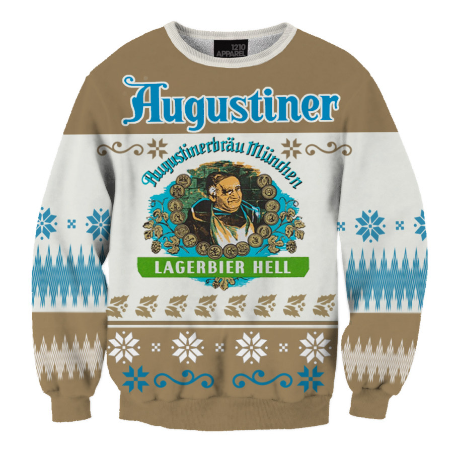 

Sweat-shirt Laid De Noël Unisexe Vintage Nos Bières Augustiner 3D