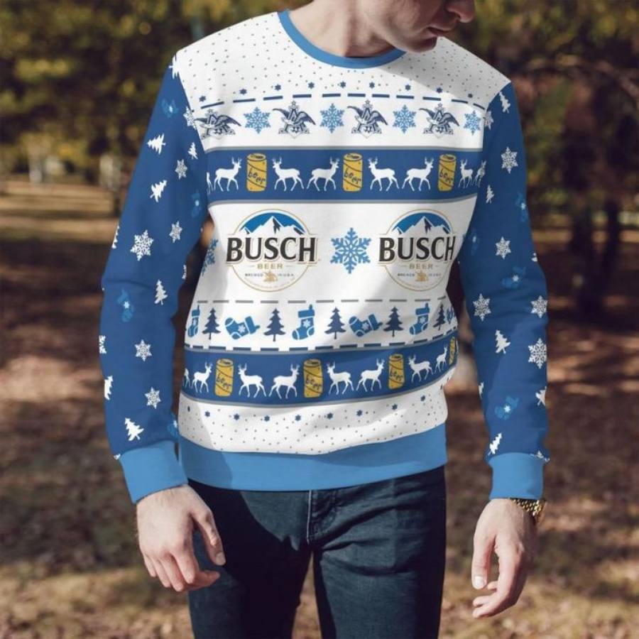 

Suéter Feo Navideño Unisex Busch Light Beer 3D