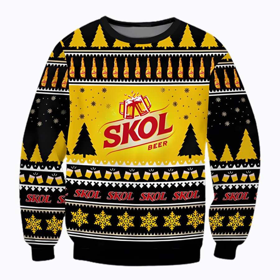 

Sweat-shirt De Noël Moche Imprimé 3D Skol Beer Pour Hommes