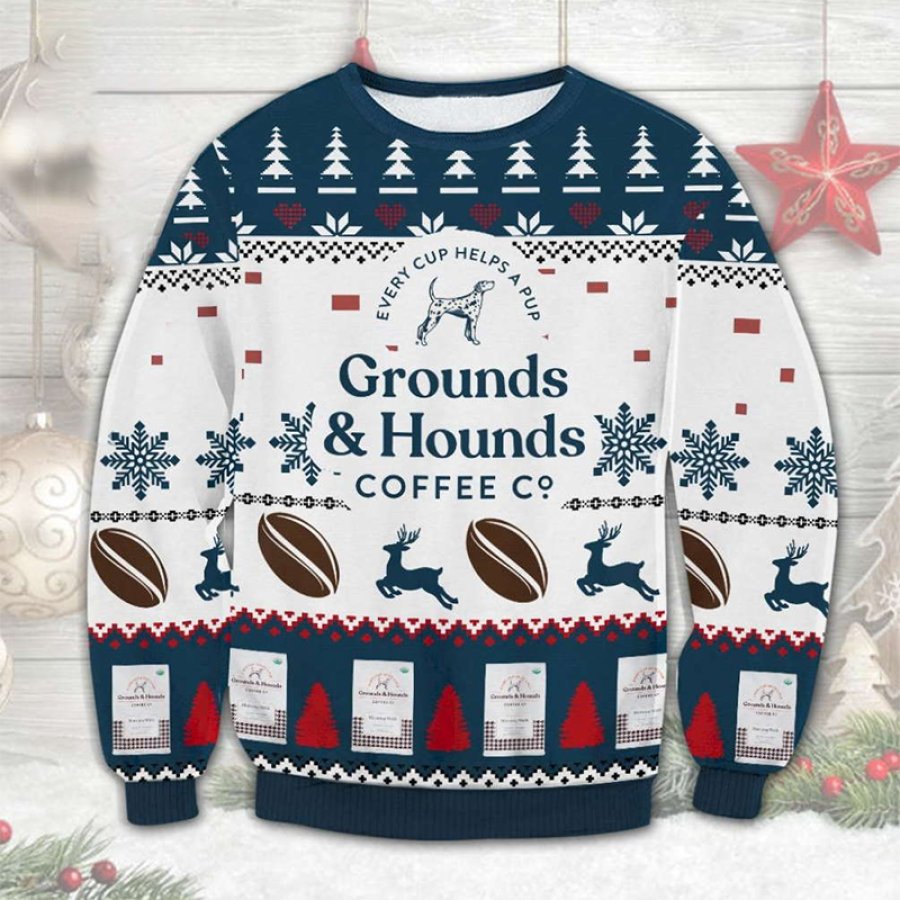 

Pull Laid De Noël Unisexe Renne Café
