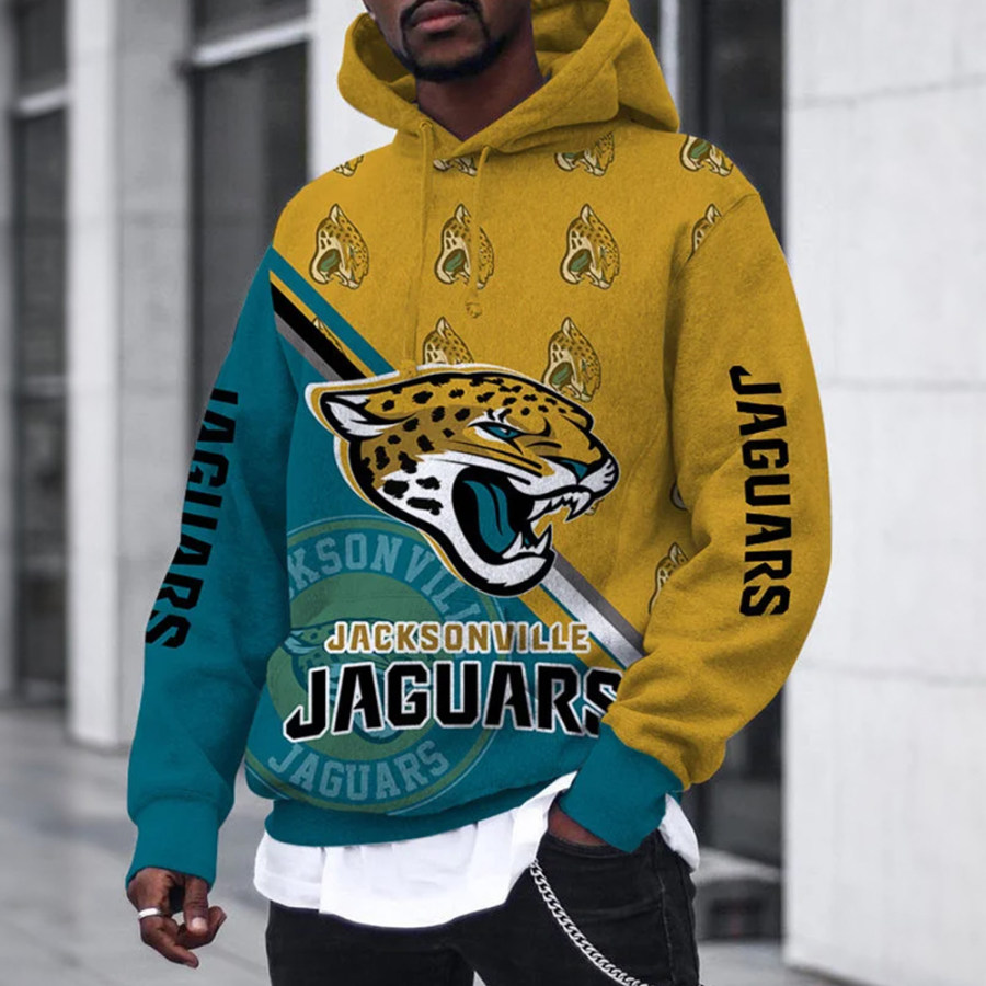 

Jacksonville Jaguars Sudadera Con Capucha De Gran Tamaño Con Bolsillo Y Capucha Estampada En 3D