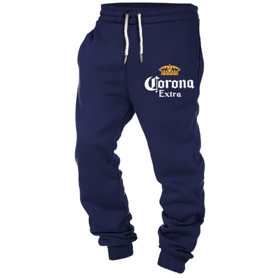 

Pantalones De Chándal Para Hombre Corona Extra Crown Casual Vintage Pantalones Deportivos