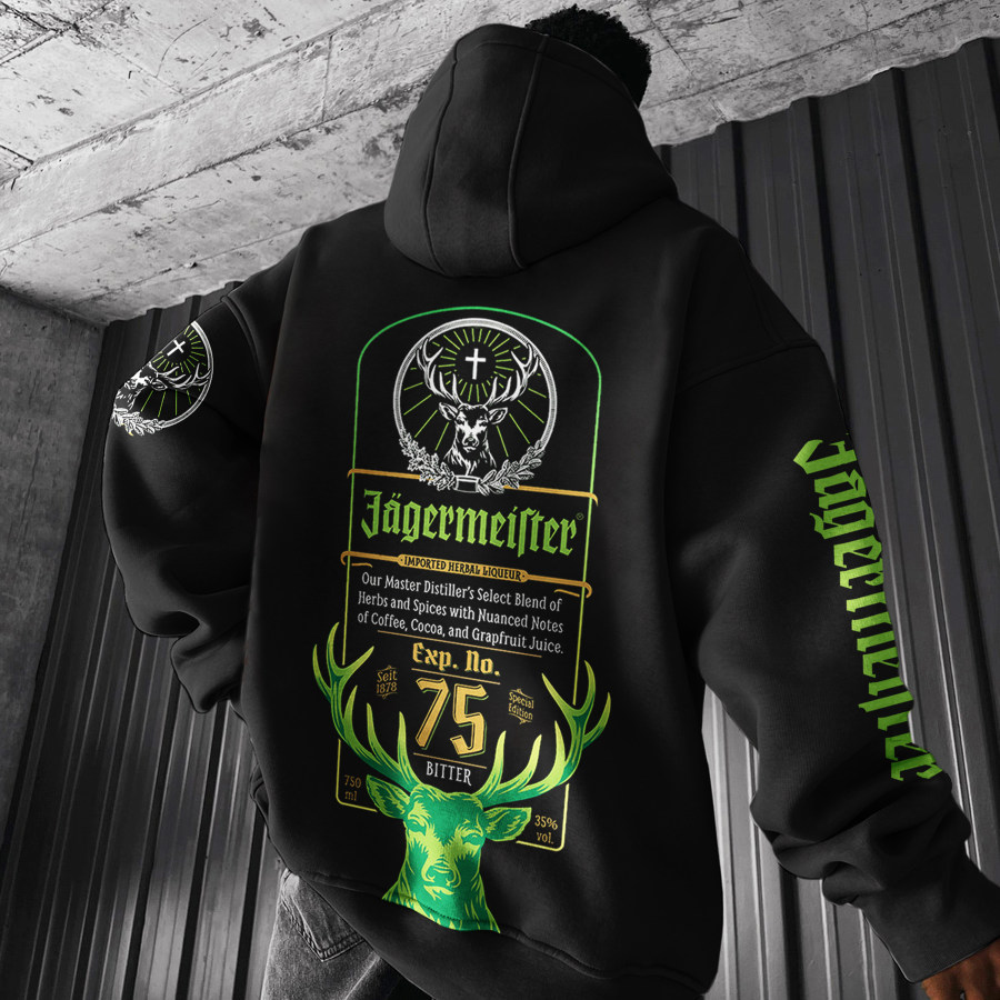 

Sweat à Capuche Surdimensionné Jagermeister