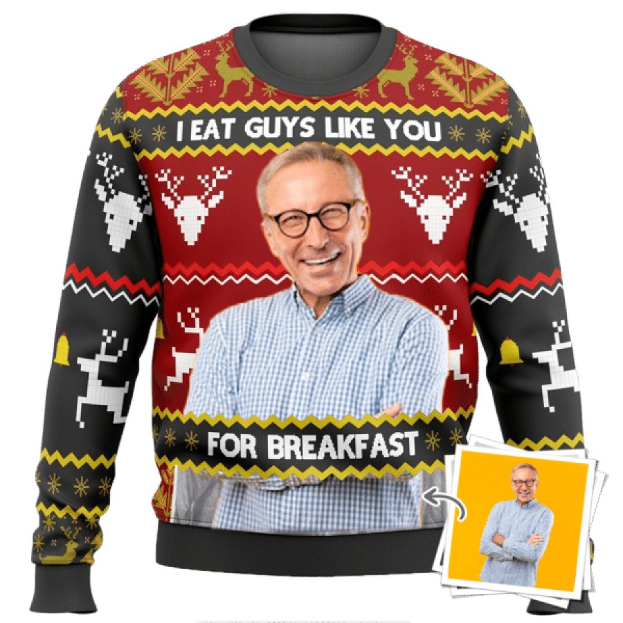 

Уродливый рождественский свитер на заказ – Я ем таких парней как ты
