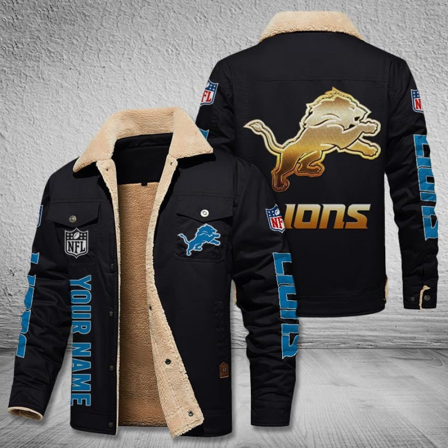 

Мужская винтажная флисовая куртка Detroit Lions