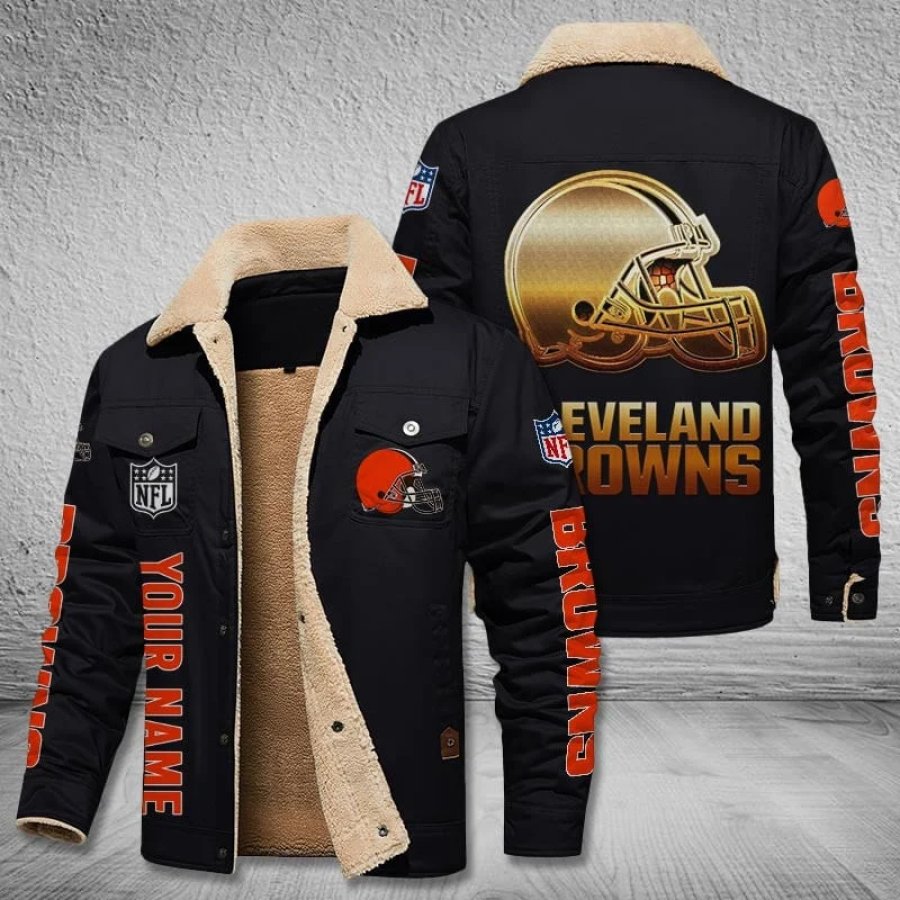 

Мужская винтажная флисовая куртка Cleveland Browns