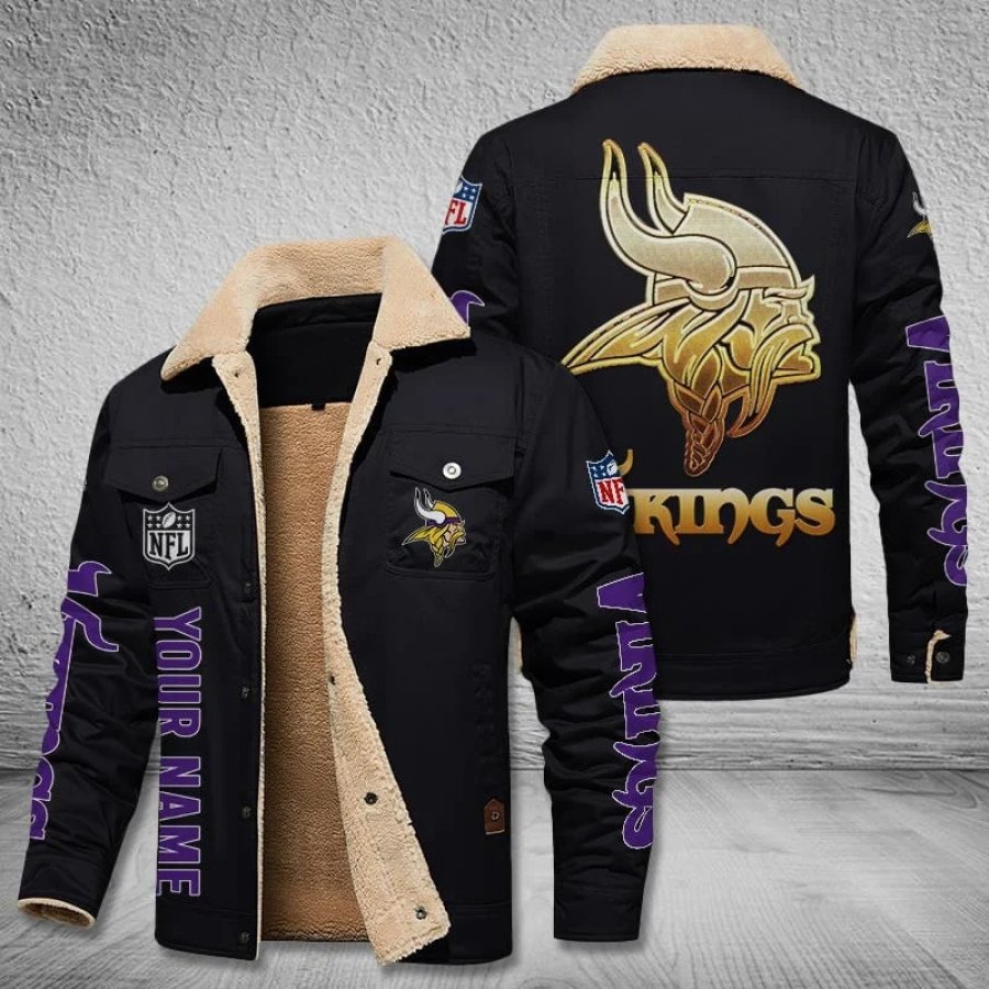

Vintage-Fleecejacke Der Minnesota Vikings Für Herren