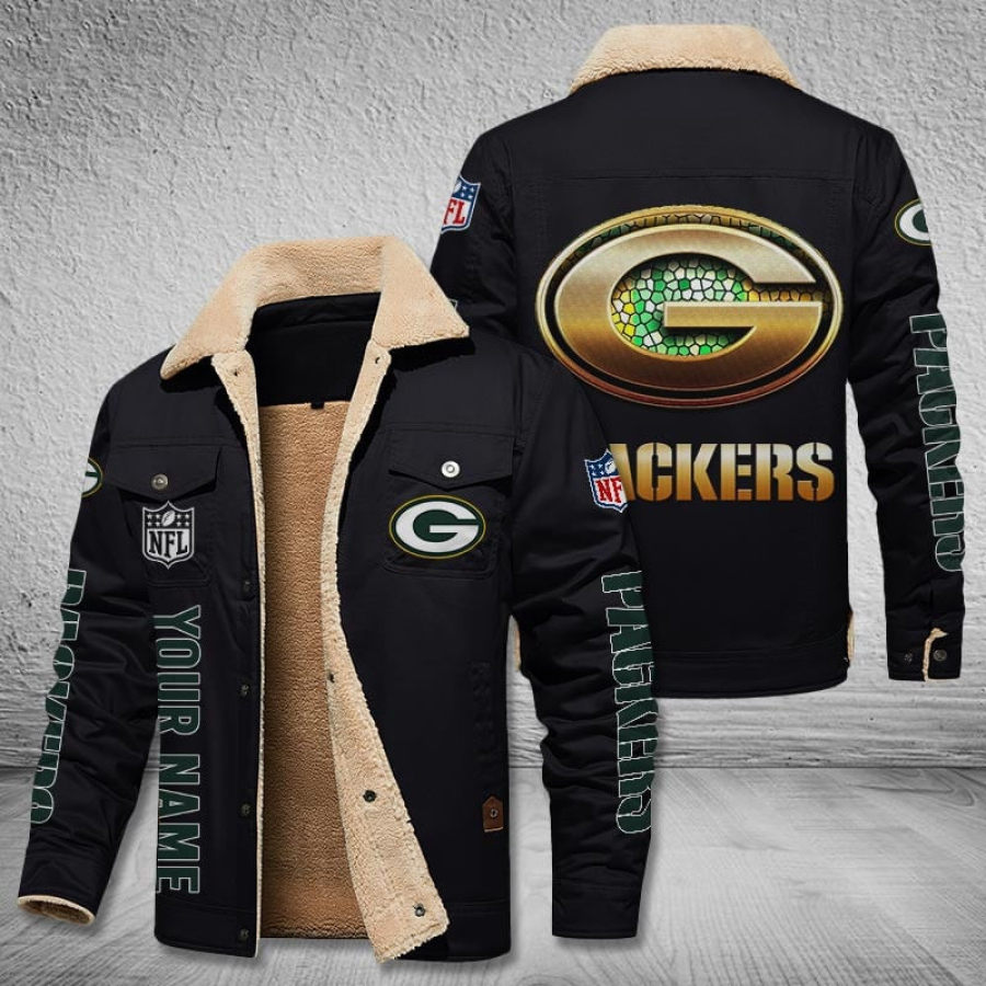 

Мужская винтажная флисовая куртка Green Bay Packers