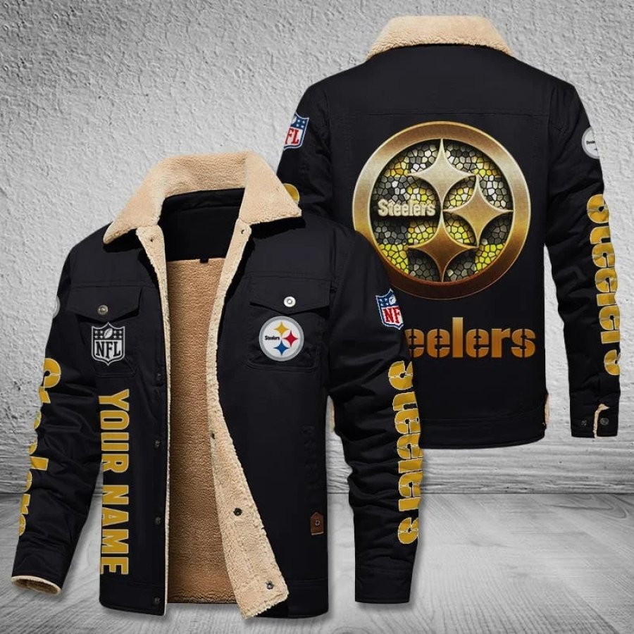 

Мужская винтажная флисовая куртка Pittsburgh Steelers
