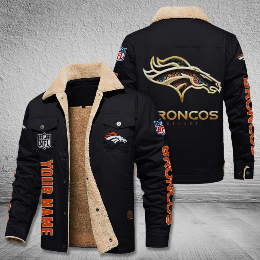 

Мужская винтажная флисовая куртка Denver Broncos