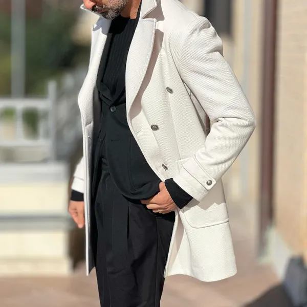 Street Casual Solid Color Lapel Coat - Ootdyouth.com 