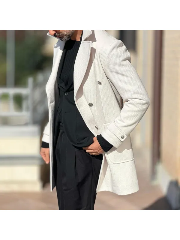 Street Casual Solid Color Lapel Coat - Timetomy.com 