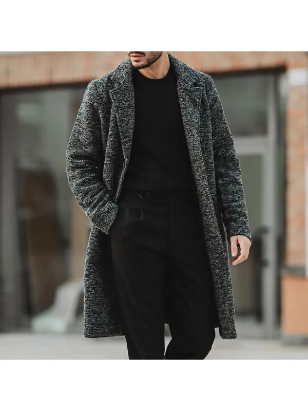 Street Solid Color Mid-length Coat - Spiretime.com 