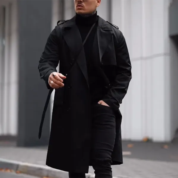 Abrigo Cálido De Lana Informal Y Elegante Para Hombre - Faciway.com 