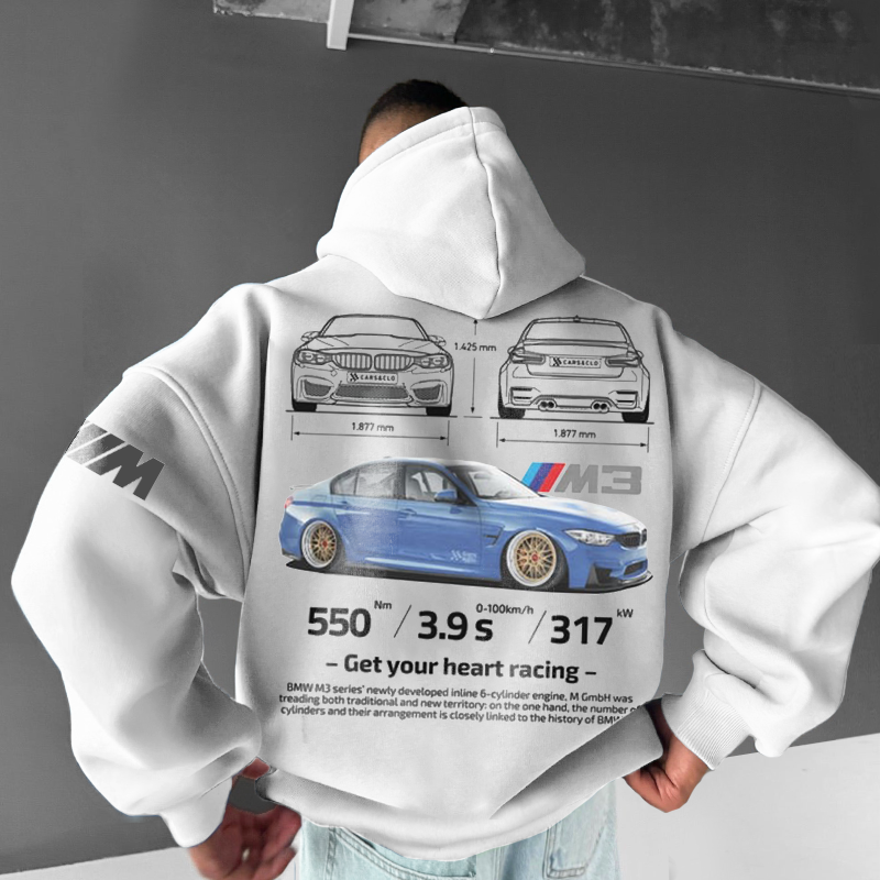 Streetwear Oversized Racing Graphics Hoodie