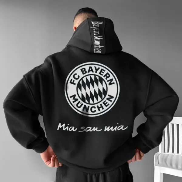 OVERSIZED 'FC BAYERN' GRAPHIC HOODIE - Cotosen.com