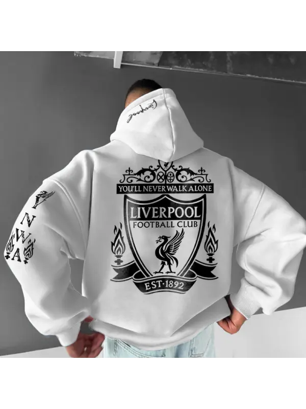 Oversized Liverpool FC Graphic Hoodie - Valiantlive.com 