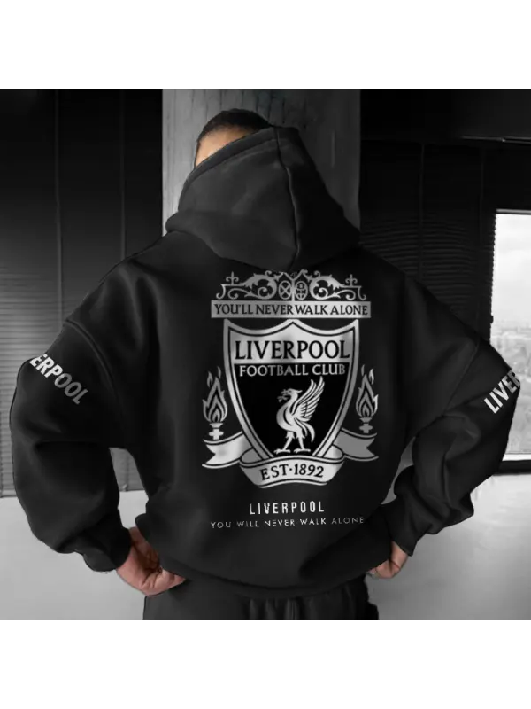 Oversized Liverpool Graphic Hoodie - Ootdmw.com 