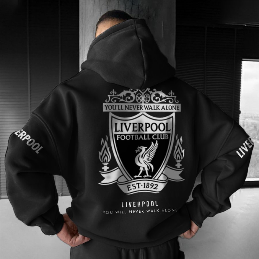 

Übergroßer Kapuzenpullover Mit Liverpool-Grafik